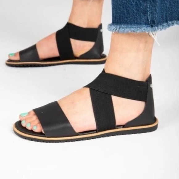 Sorel Shoes - Sorel Ella leather stretch straps gladiator sandals size 7.5